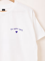 【2色展開】 プリントTシャツ「OH HAPPY DAYS」