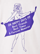 【2色展開】 プリントTシャツ「OH HAPPY DAYS」