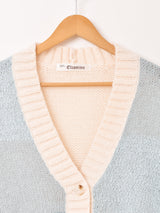 【2色展開】Elcamino ブロック柄 カーディガン