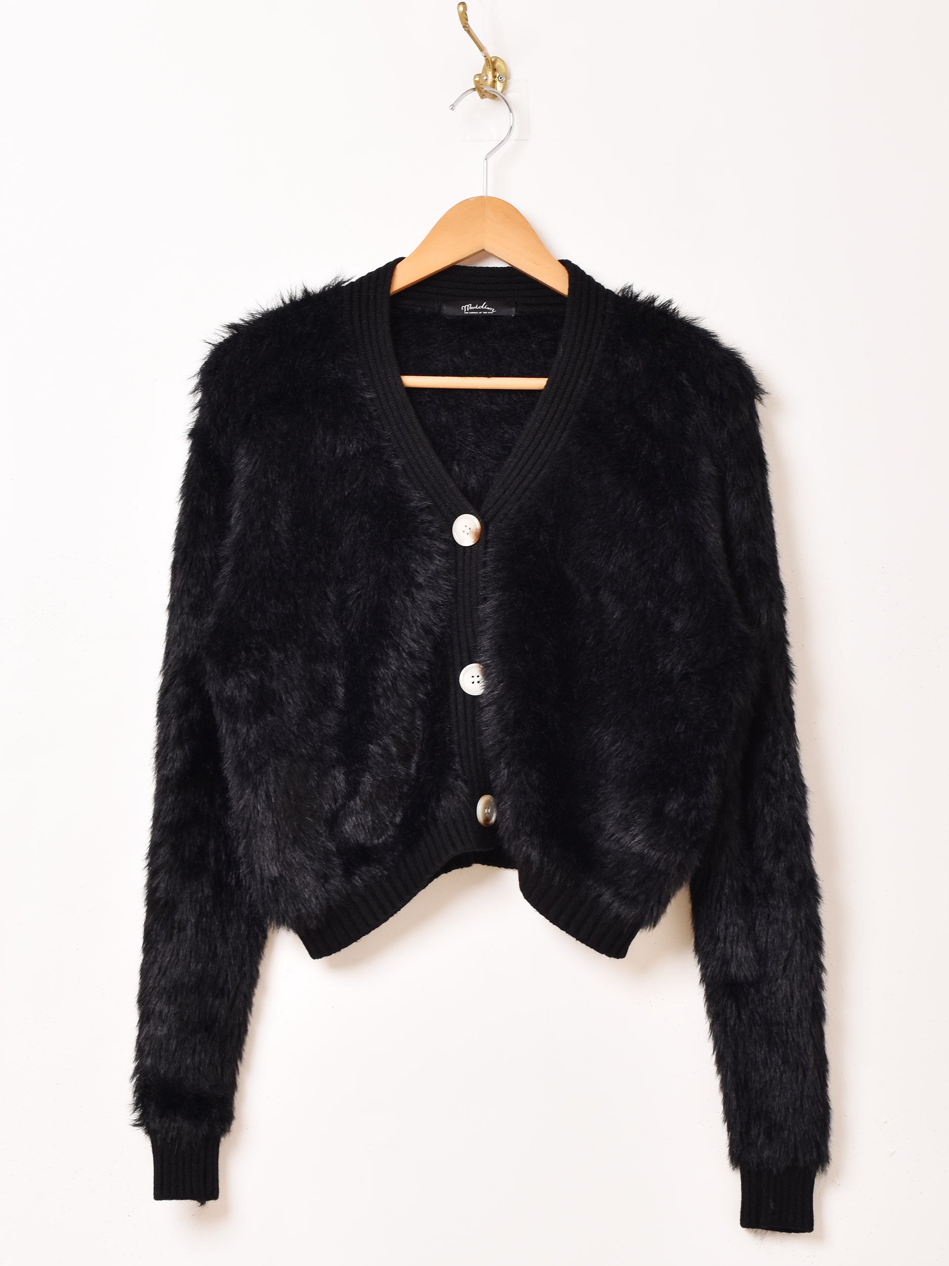 2色展開】Meridian ショート丈 フェイクファー カーディガン – 古着屋  