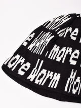 【2色展開】ロゴ入り ニットキャップ「More Warm」