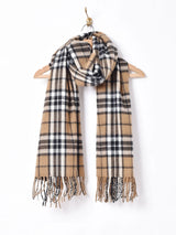 【15色展開】大判 チェック柄ストール