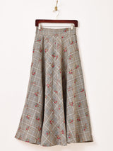 【2色展開】Meridian チェック柄 アソート フレアスカート