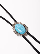 ターコイズ風デザイン ループタイ