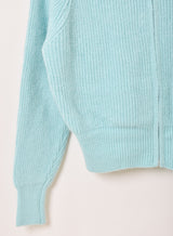 【3色展開】Meridian ビッグカラー ジップ カーディガン