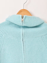 【3色展開】Meridian ビッグカラー ジップ カーディガン