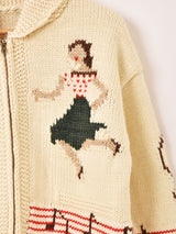 Meridian ダンス柄 カウチンセーター