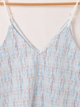 【2色展開】Elcamino レース×チェック柄 キャミソールワンピース