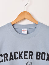 【2色展開】 プリント スウェットシャツ「CRACKER BOX」