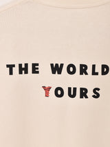【2色展開】 プリントTシャツ「THE WORLD IS YOURS」