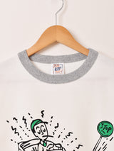 【2色展開】 プリント リンガーTシャツ「Burnin' Gas, Haulin' Ass!!」