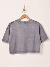 【3色展開】Meridian クロップド ウォッシュ Tシャツ