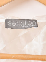 ショールカラー シアー 長袖シャツ