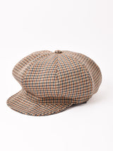 千鳥格子柄 キャスケット