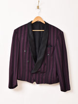 ストライプ柄 ダブルテーラードジャケット