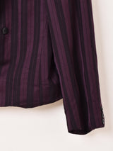 ストライプ柄 ダブルテーラードジャケット