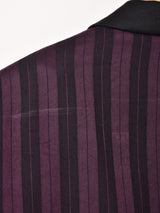 ストライプ柄 ダブルテーラードジャケット
