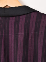 ストライプ柄 ダブルテーラードジャケット