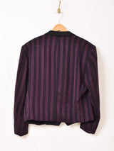 ストライプ柄 ダブルテーラードジャケット