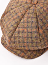 チェック柄 ウール キャスケット
