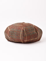 タータンチェック柄 ウール キャスケット