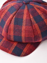 【3色展開】タータンチェック柄 キャスケット