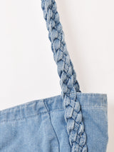 【2色展開】デニム ショルダー トートバッグ