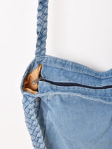 【2色展開】デニム ショルダー トートバッグ