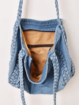【2色展開】デニム ショルダー トートバッグ