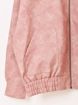 【2色展開】Meridian ファーカラー フェイクレザー ブルゾン