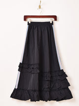 【2色展開】Meridian ライン入り ナイロン フリルスカート