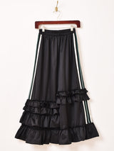 【3色展開】Meridian ライン入り トラックタイプ フリルスカート