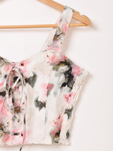 Emerald Motel 花柄 レースアップ ビスチェ