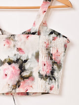 Emerald Motel 花柄 レースアップ ビスチェ