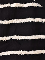 【2色展開】Emerald Motel ボーダー フリンジ 半袖 オープンカラーシャツ