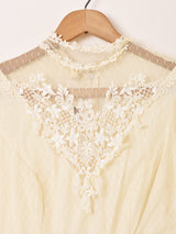 70's Made in USA "GUNNE SAX" チュールレース ロングドレス