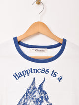 【4色展開】Elcamino クロップド プリント リンガーTシャツ