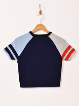 Elcamino マルチボーダー 半袖セーター