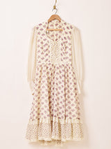 70's Made in USA "GUNNE SAX" 花柄 ロングドレス