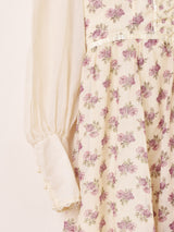 70's Made in USA "GUNNE SAX" 花柄 ロングドレス
