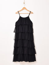 【2色展開】Emerald Motel チュール ラッフル キャミソールワンピース