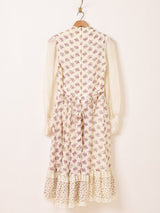 70's Made in USA "GUNNE SAX" 花柄 ロングドレス
