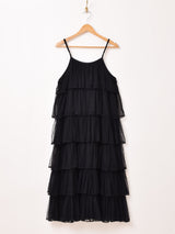 【2色展開】Emerald Motel チュール ラッフル キャミソールワンピース