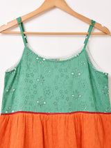 Emerald Motel カットワークレース マルチカラー キャミソールワンピース