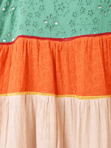 Emerald Motel カットワークレース マルチカラー キャミソールワンピース