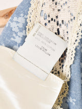 70's "GUNNE SAX" レース 花柄 ロングドレス