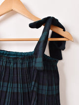 【3色展開】Meridian チェック柄 ラッフル キャミソールワンピース