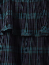 【3色展開】Meridian チェック柄 ラッフル キャミソールワンピース