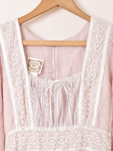 70's "GUNNE SAX" レース シフォン ロングドレス