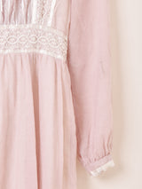 70's "GUNNE SAX" レース シフォン ロングドレス